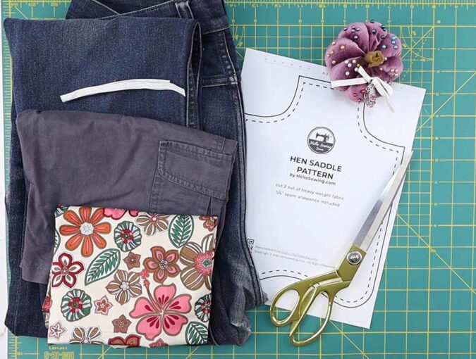 How To Make A Hen Apron Free Chicken Saddle Pattern ⋆ Hello Sewing