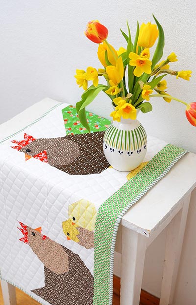 spring table runner for advanced quilters pattern