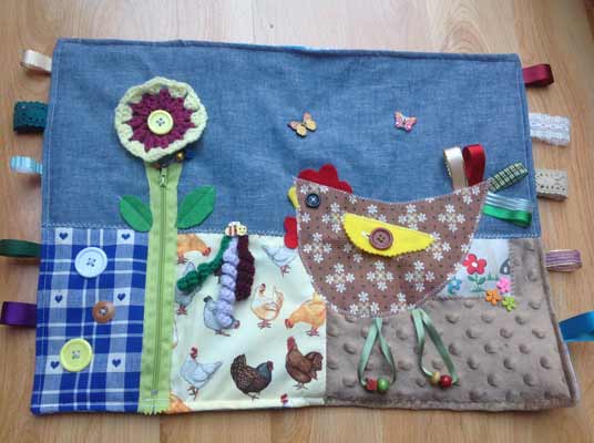 Chicken fidget blanket quilt