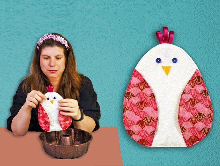 DIY Chicken Potholder with Free Sewing Pattern