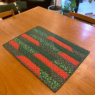 Modern Christmas Quilted table runner