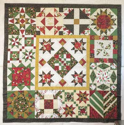 Christmas Quilts with 12-inch Quilt Blocks