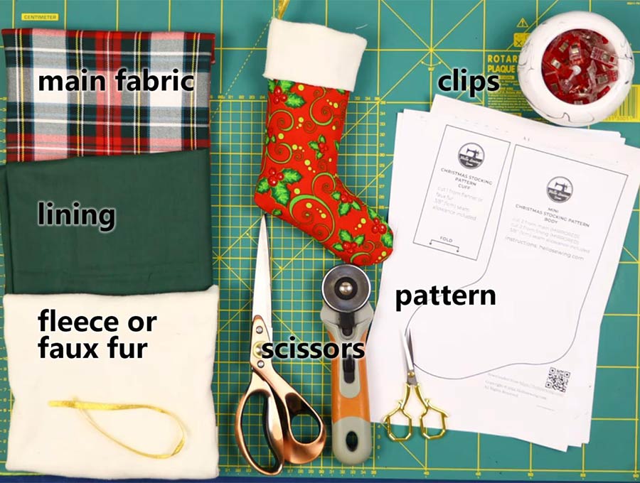 christmas stocking pattern supplies
