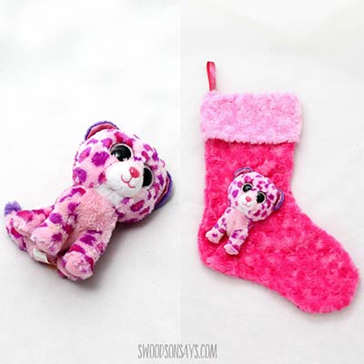 Christmas stocking with stuffed animal