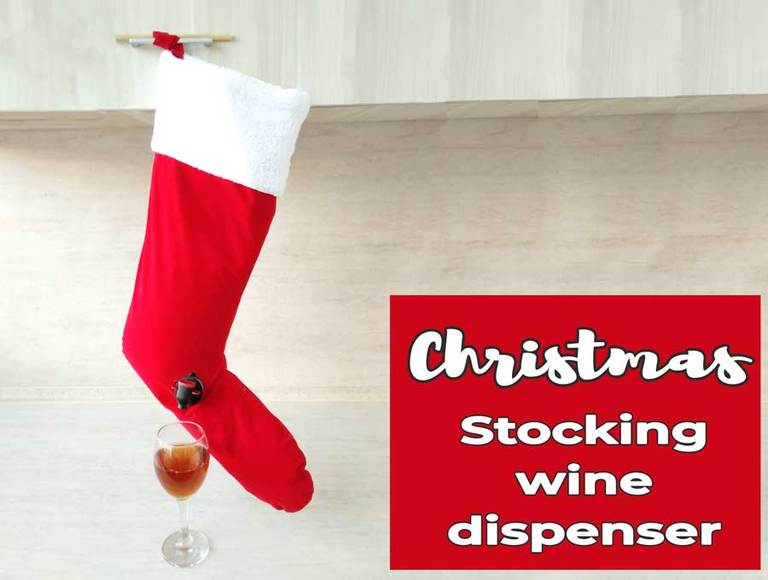Christmas Stocking Wine Dispenser DIY – a Fun Handmade Gift
