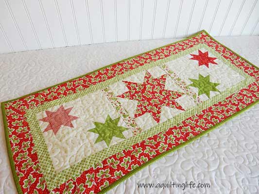 Stars Christmas Table runner pattern