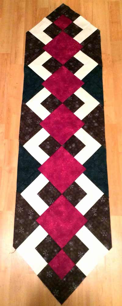 Quilted christmas table runner