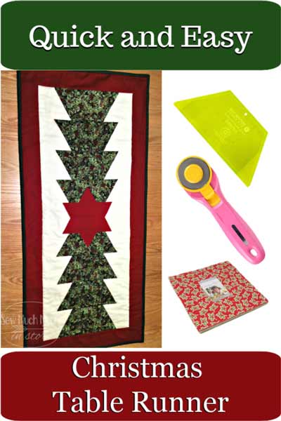 Christmas Half Hexagon Table runner