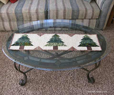 Christmas Tree Quilted table runner