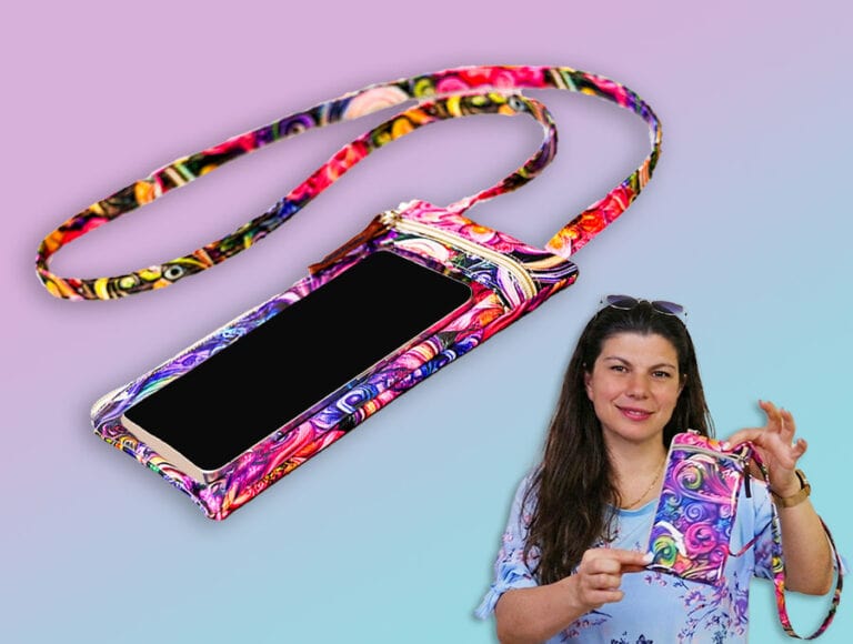 DIY Small Crossbody Bag with Clear Front Pocket [Pattern + Video]