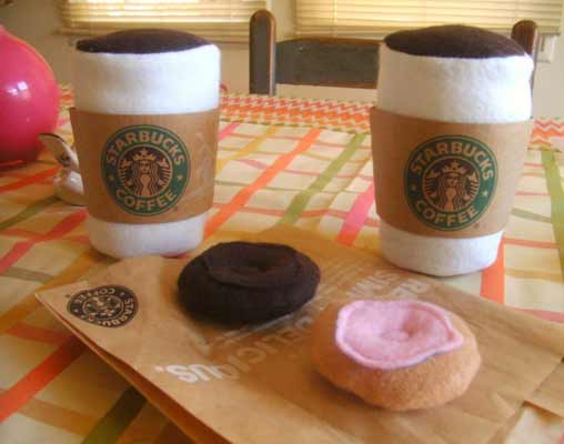 Coffee for two- Starbucks Felt Playset - Sew Homegrown