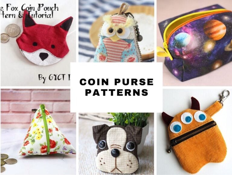 26+ Free Coin Purse Patterns [Simple Coin Pouches to Sew]