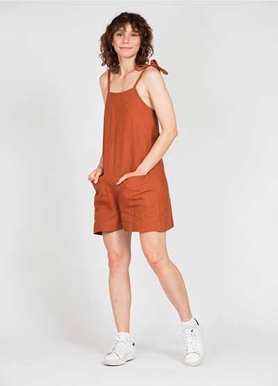 Woman Sewing Pattern Ludlow Romper Jumpsuit - Wissew