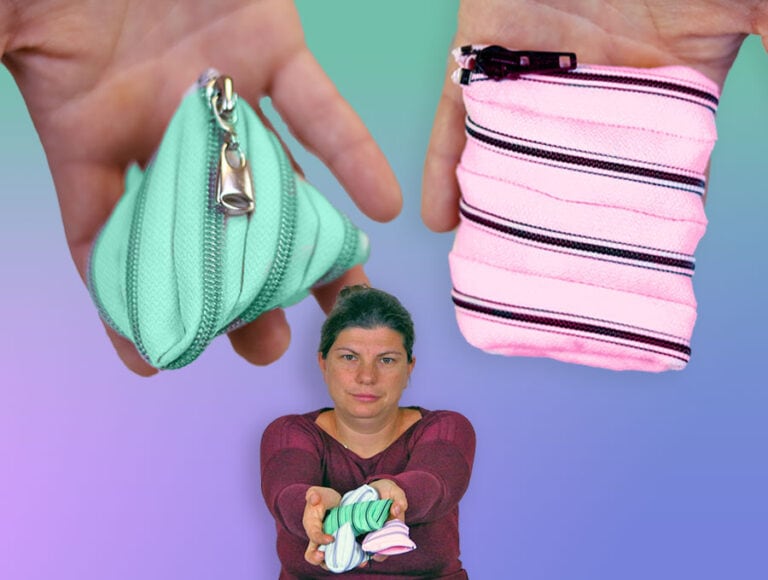 Continuous Zipper Pouch – How To Make Zongzi zipper bag / coin pouch
