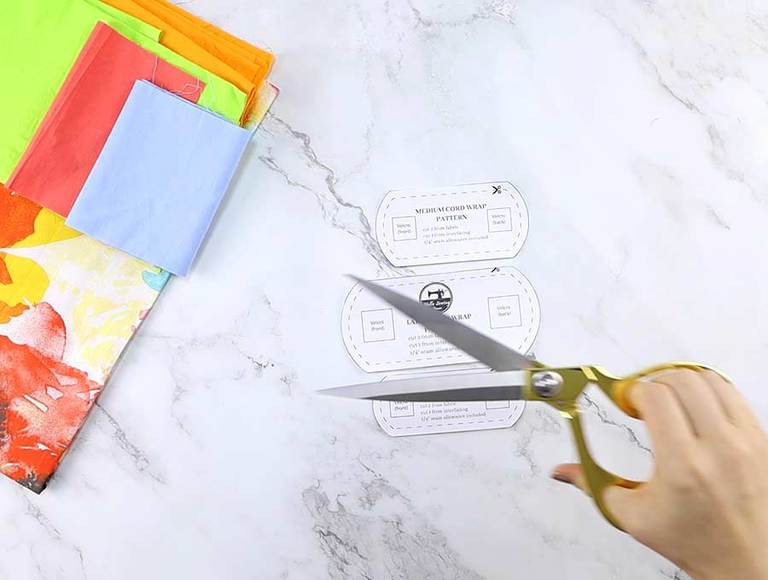 DIY Fabric Cord Keeper Cord Wrap Template In 3 Sizes ⋆ Hello Sewing