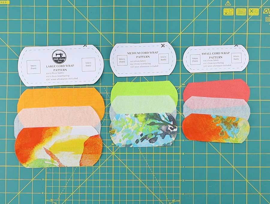 DIY Fabric Cord Keeper - Cord Wrap Template In 3 Sizes ⋆ Hello Sewing