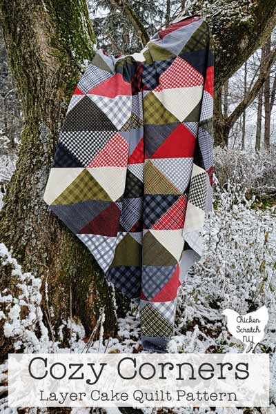 Cozy Corners – Free Layer Cake Flannel Quilt Pattern