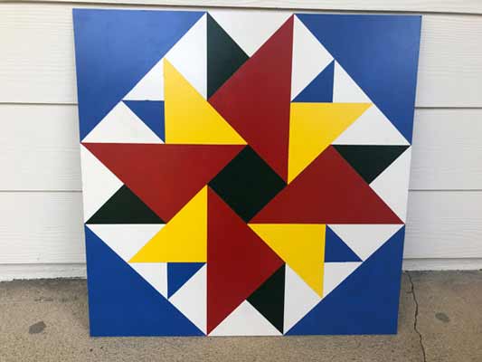 Modern barn quilt