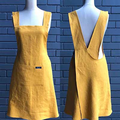 Tunic style cross back apron pattern