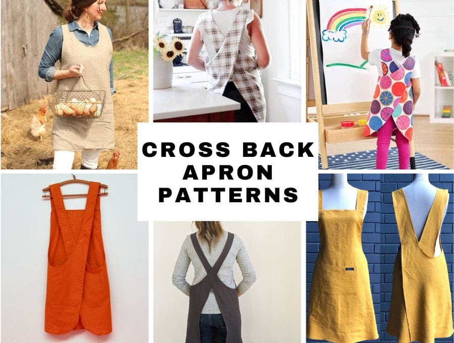 Cross back apron Sewing pattern /Japanese pinafore Pattern P