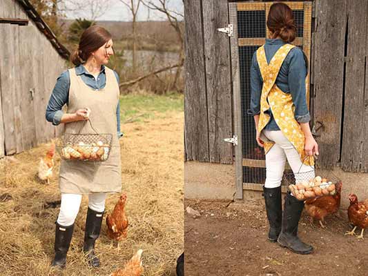 how to make your own Reversible cross back apron pattern