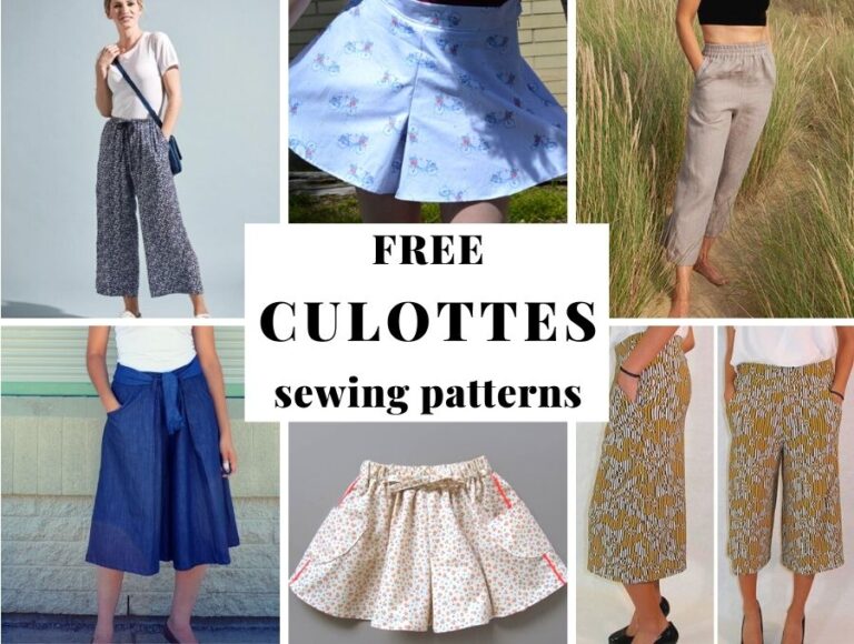 10+ Free Culottes Sewing Patterns for Women