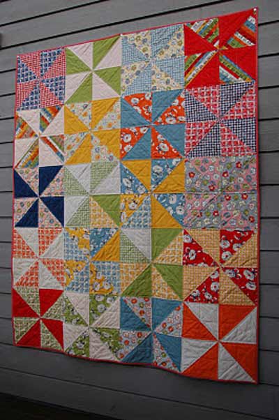 Recess pinwheels layer cake quilt pattern