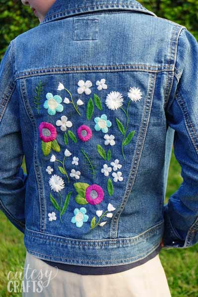 Embroidered denim jacket