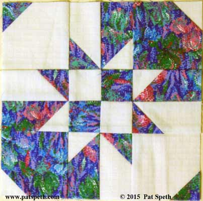 Disappearing broken dishes quilt block