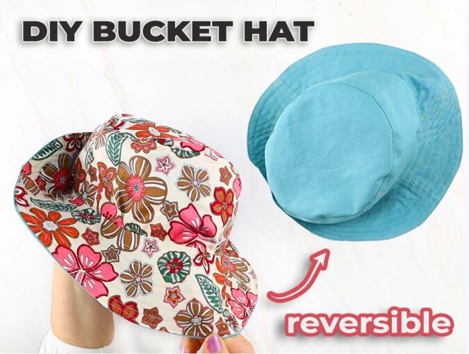 how to make a bucket hat - view from both sides