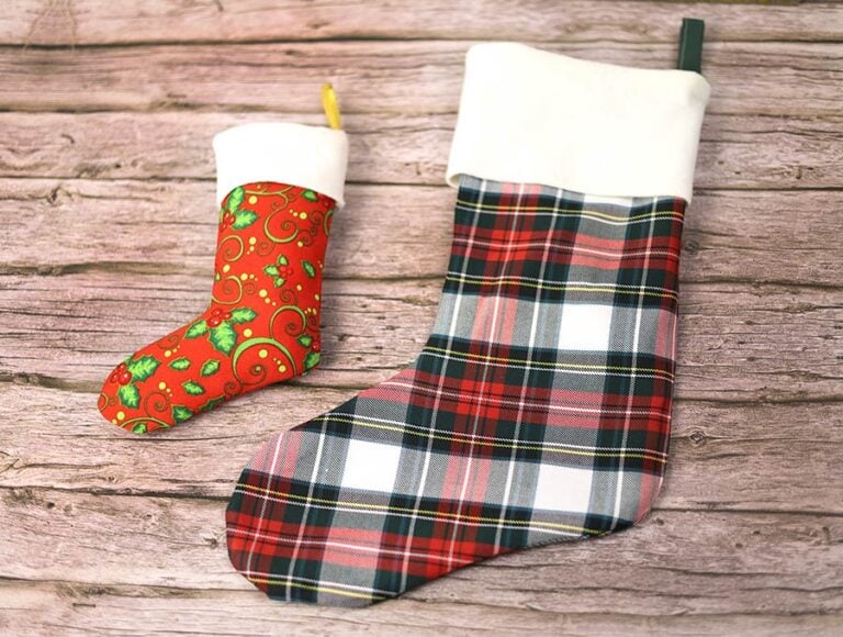 How to Sew a Christmas Stocking [VIDEO] + FREE Pattern in 2 Sizes