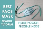 DIY cloth face mask with ties