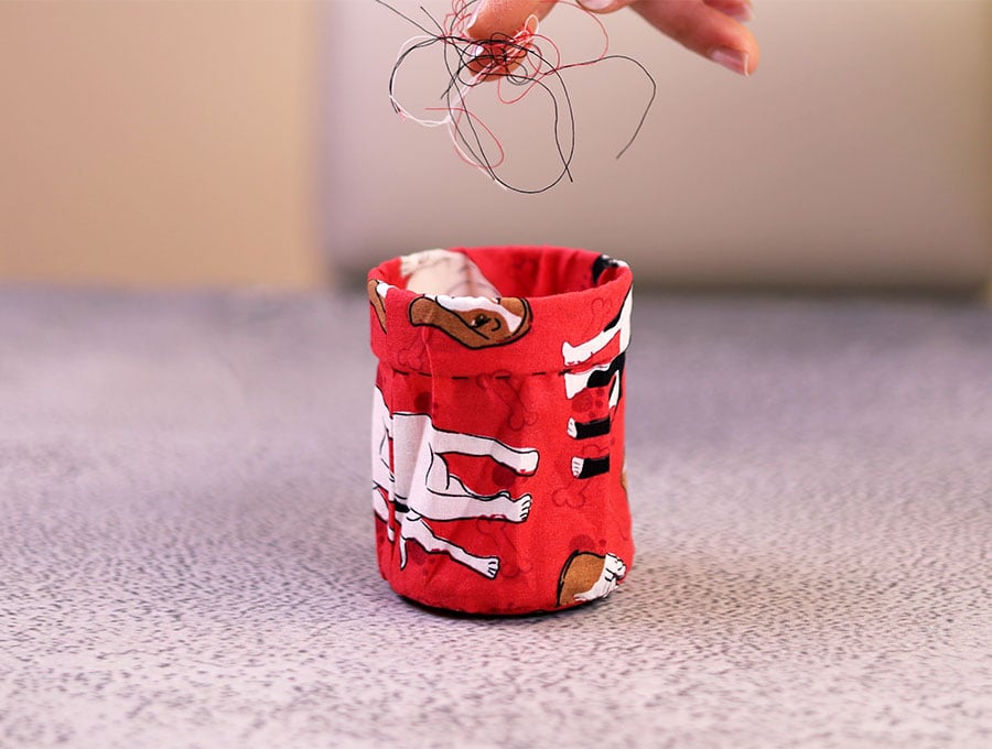 diy collapsible thread bin