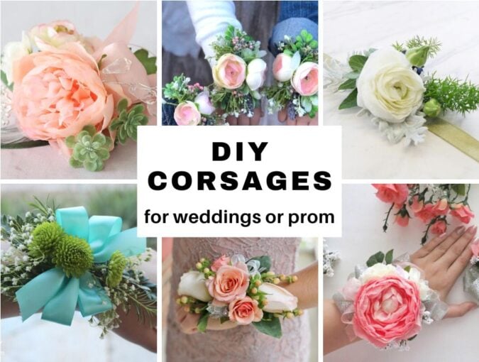 diy corsage and boutonniere for weddings or prom