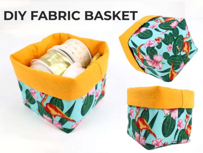 diy fabric basket pattern and tutorial