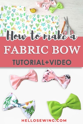 How To Make Fabric Bows | DIY Fabric Bow Tutorial ⋆ Hello Sewing