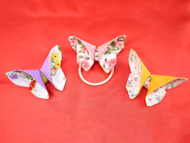 How to Make Fabric Butterflies in Minutes / Origami Fabric Tutorial