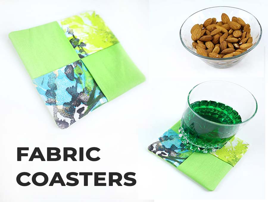 DIY Fabric Coasters With FREE Sewing Pattern And VIDEO ⋆ Hello Sewing