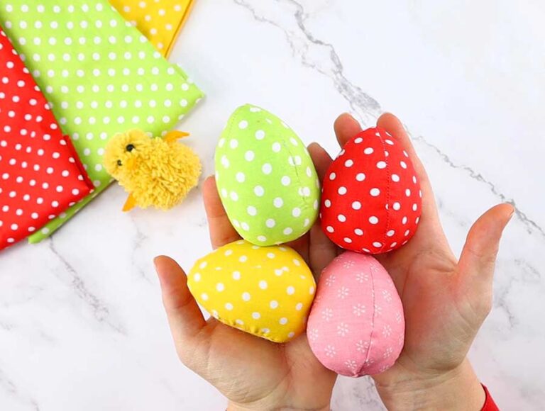 Cute Fabric Easter Egg + Free Sewing Pattern And VIDEO Tutorial ⋆ Hello