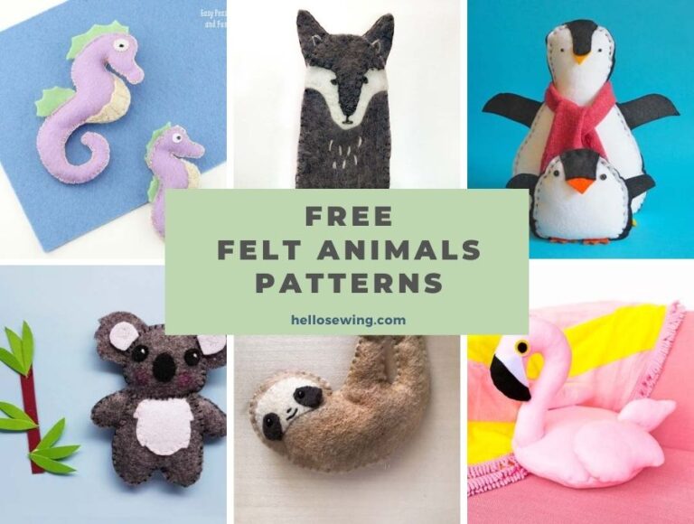25+ Free Felt Animal Patterns Easy And Cute Felt Animals ⋆ Hello Sewing