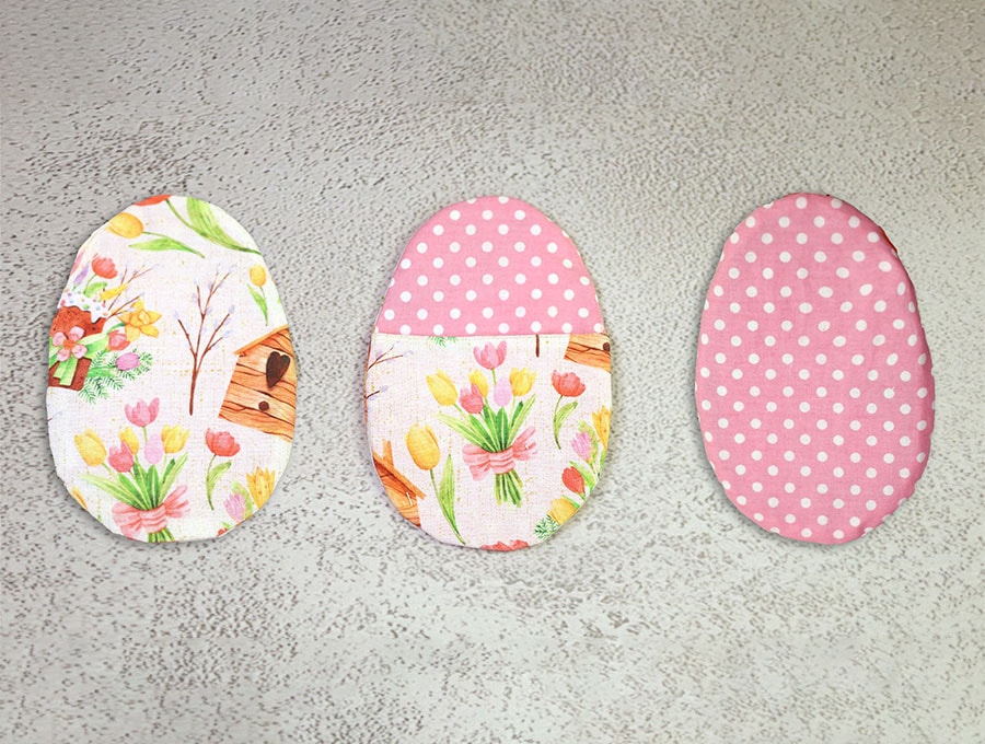 diy fillable fabric egg - views from all sides