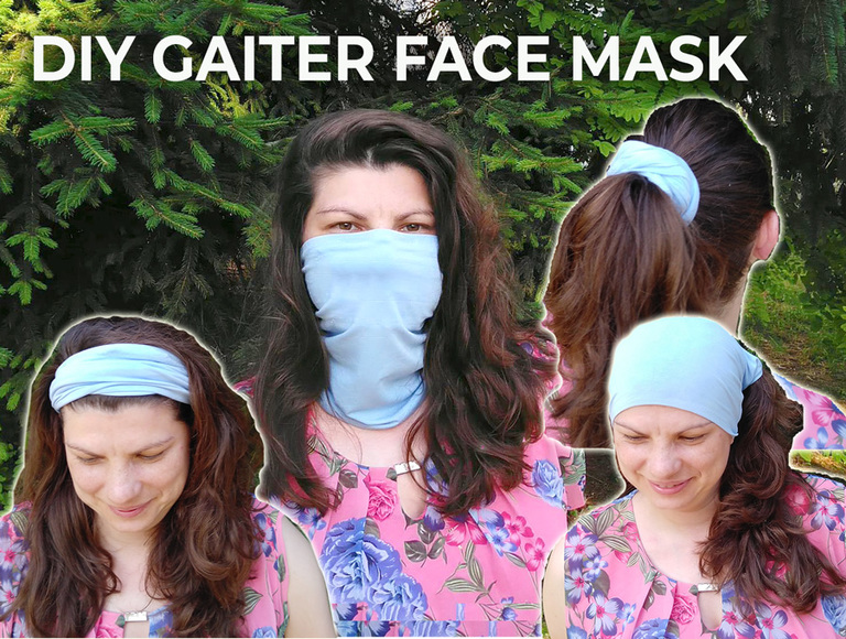 DIY Gaiter Face Mask (2 ways) VIDEO tutorial + FREE pattern
