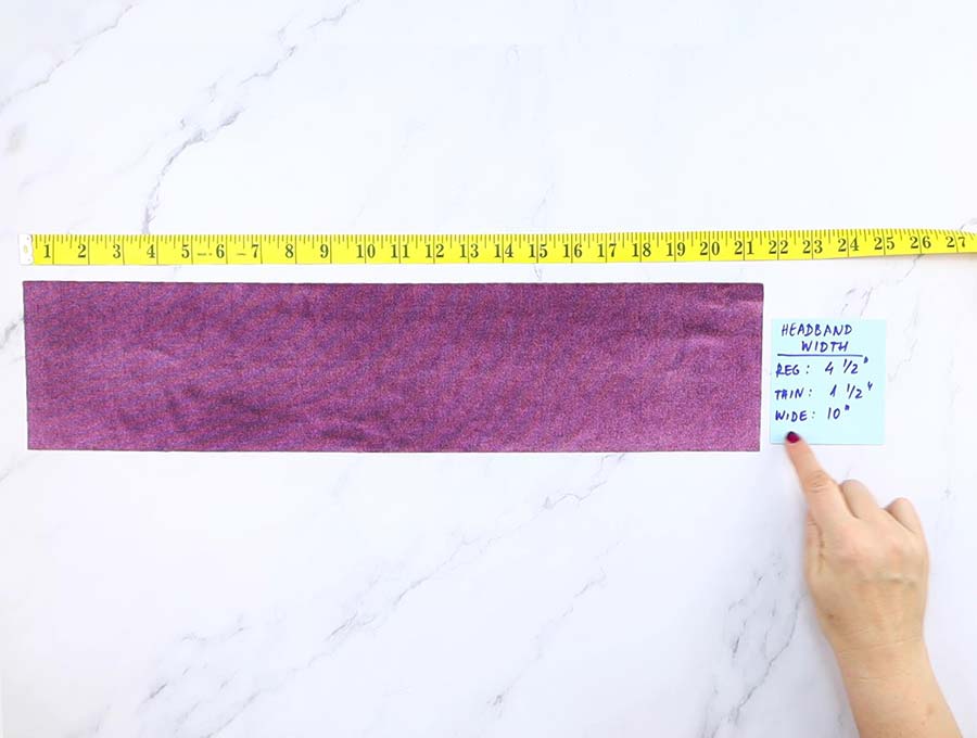 diy headband - cutting fabric