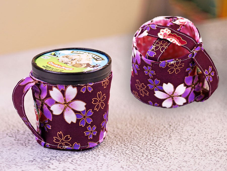 diy ice cram cozy with handle