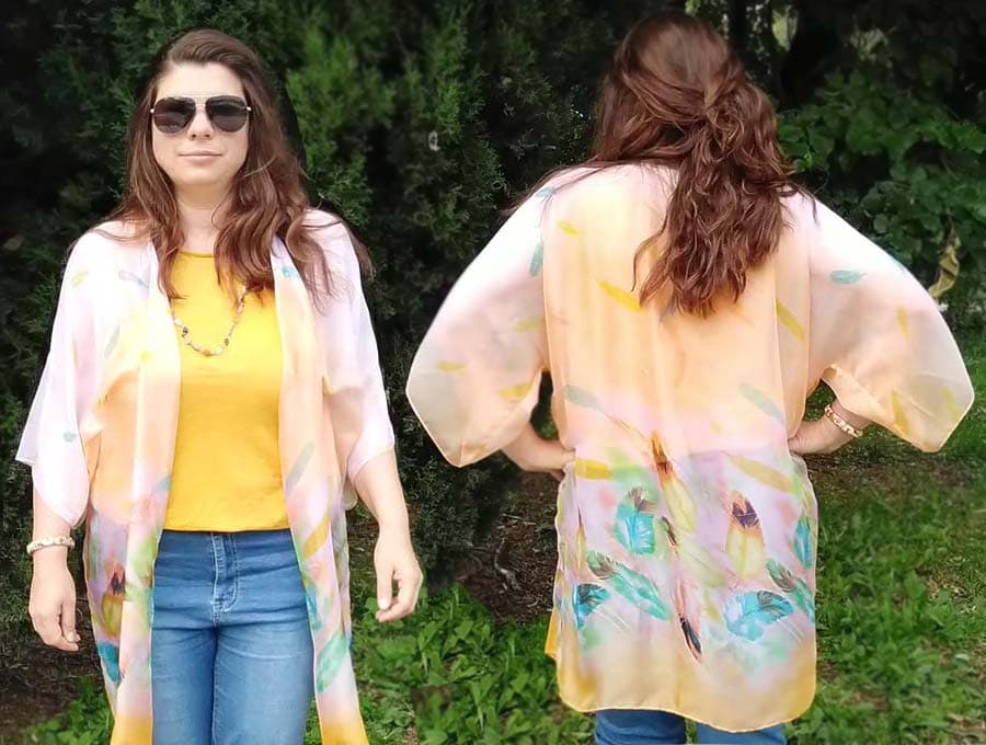 diy kimono front and back