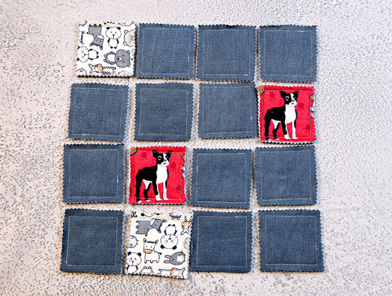 DIY Memory Matching Game // Fabric Memory Game