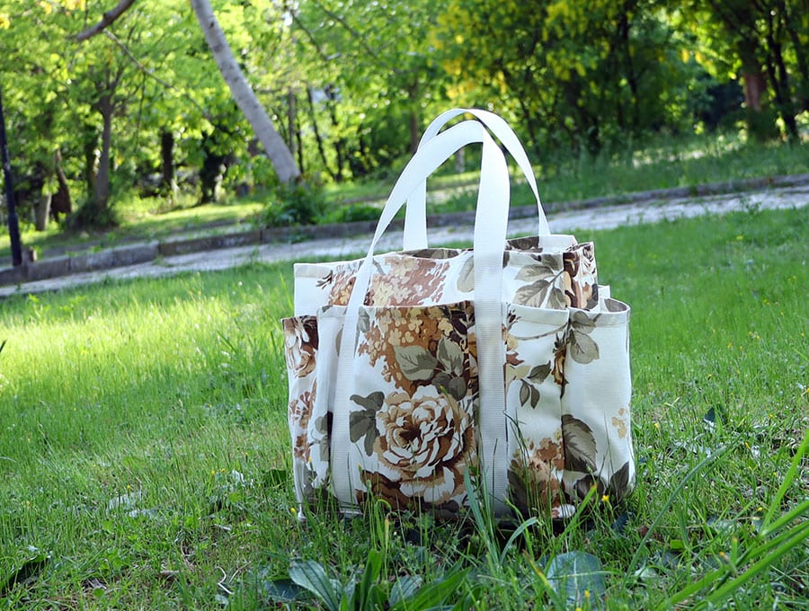 Multi-pocket Canvas Tote Bag ⋆ Hello Sewing