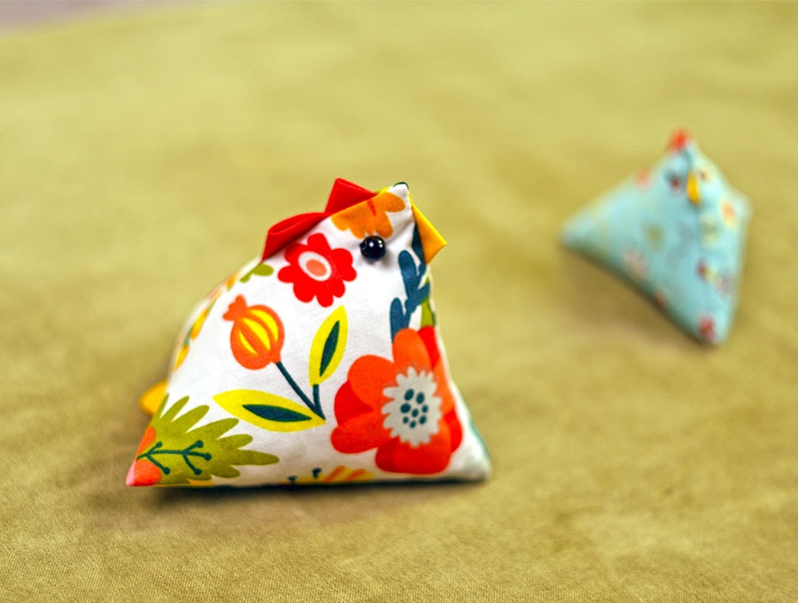diy patchwork fabric chicks