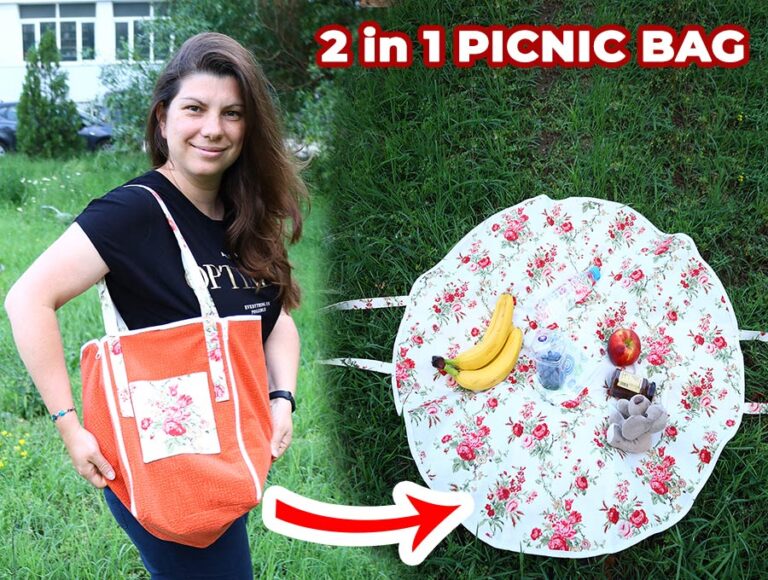 2-in-1 Bag Transformable into a Tablecloth – Great for Picnic or Beach