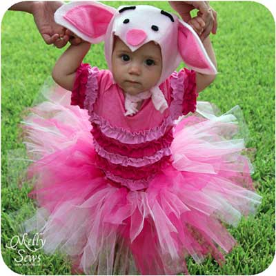 Piglet costume baby